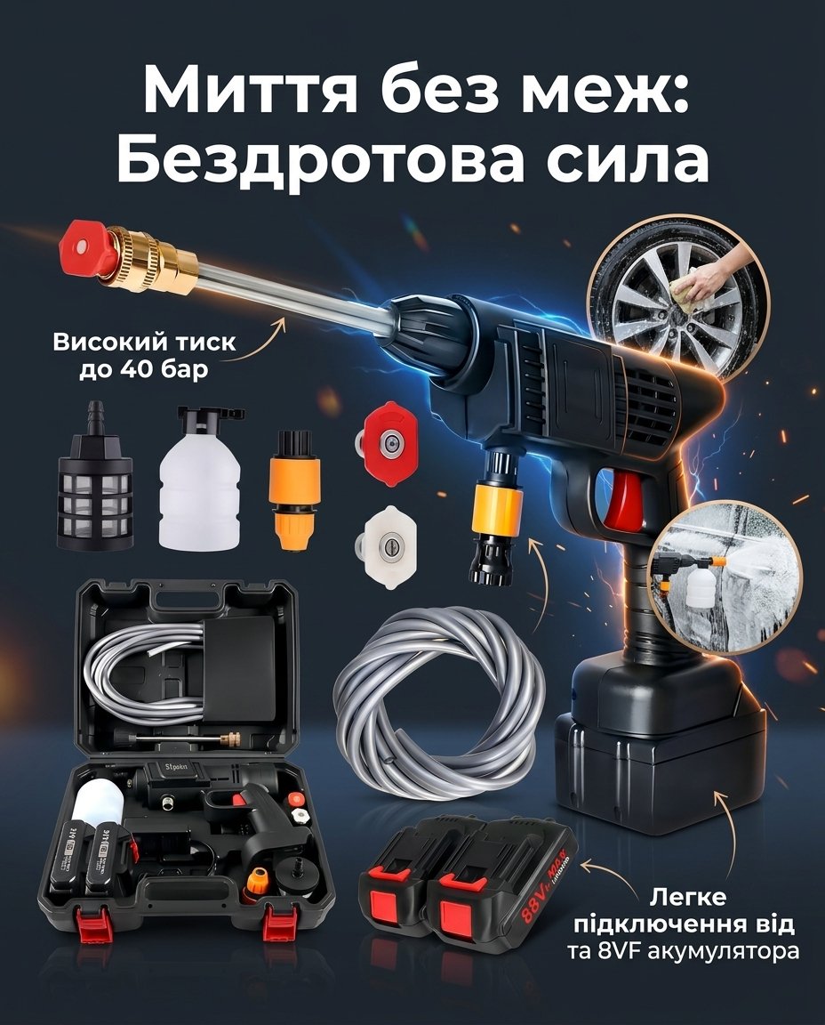 magazi.shop Бездротова мийка високого тиску