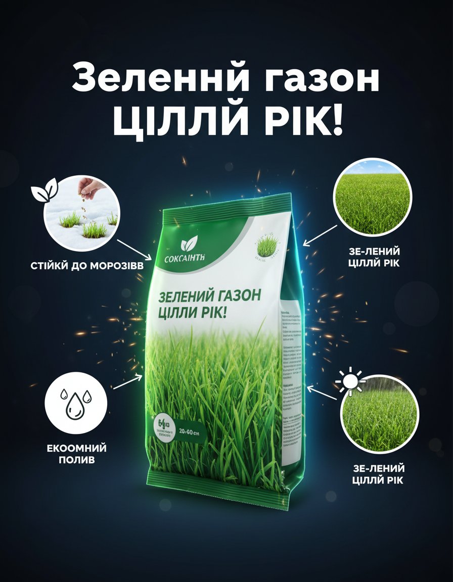 magazi.shop Рідкий газон: зелений цілий рік
