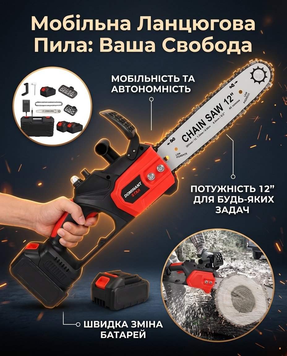 magazi.shop Ланцюгова пилка акумуляторна