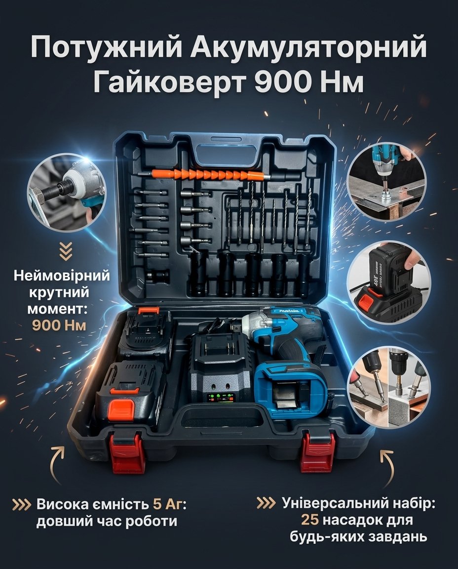 magazi.shop Акумуляторний гайковерт